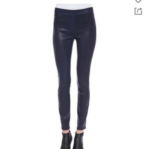 J Brand, Edita Leather Leggings, Black Amethyst